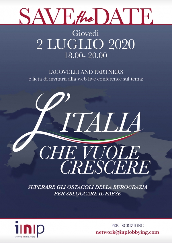 Web Live, L&rsquo;ITALIA CHE VUOLE CRESCERE, Superare gli ostacoli della burocrazia per sbloccare il Paese.