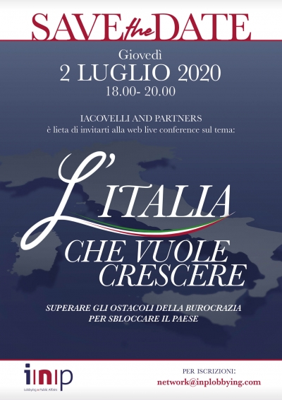 Web Live, L&rsquo;ITALIA CHE VUOLE CRESCERE, Superare gli ostacoli della burocrazia per sbloccare il Paese.